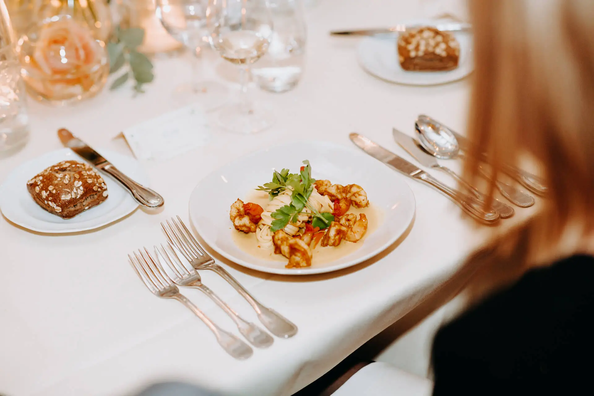 Voorgerecht aan tafel