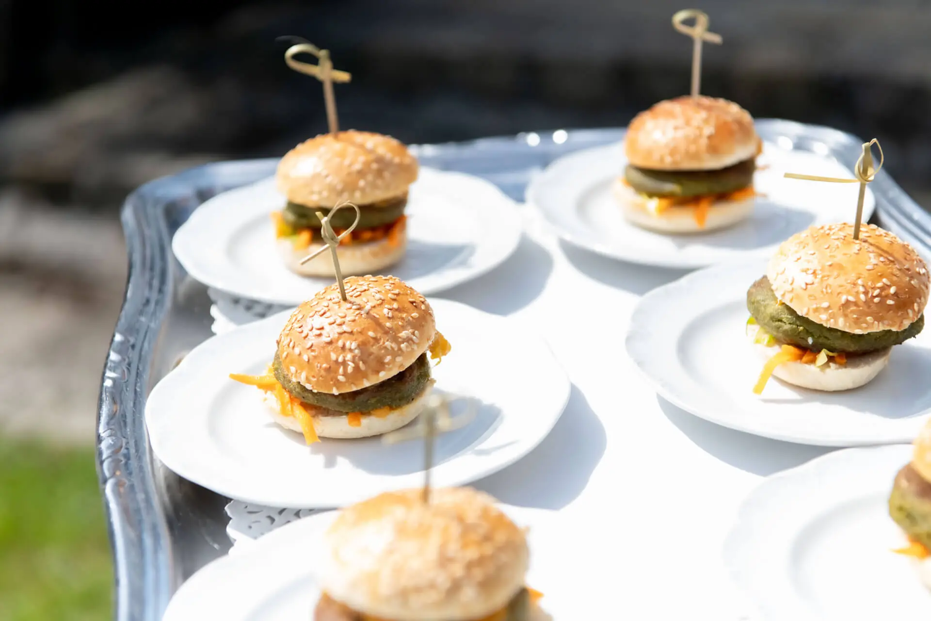 Mini vegetarische hamburgers bij Alta Ripa