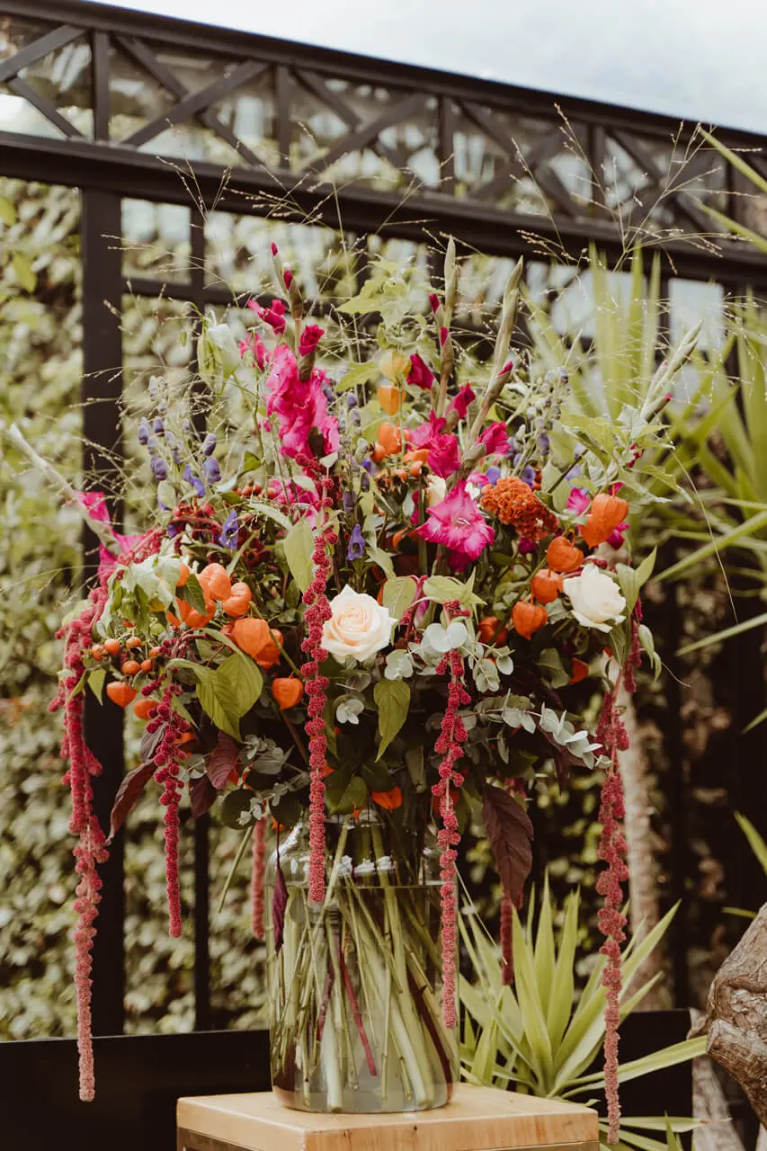 Groot boeket met herfsttinten