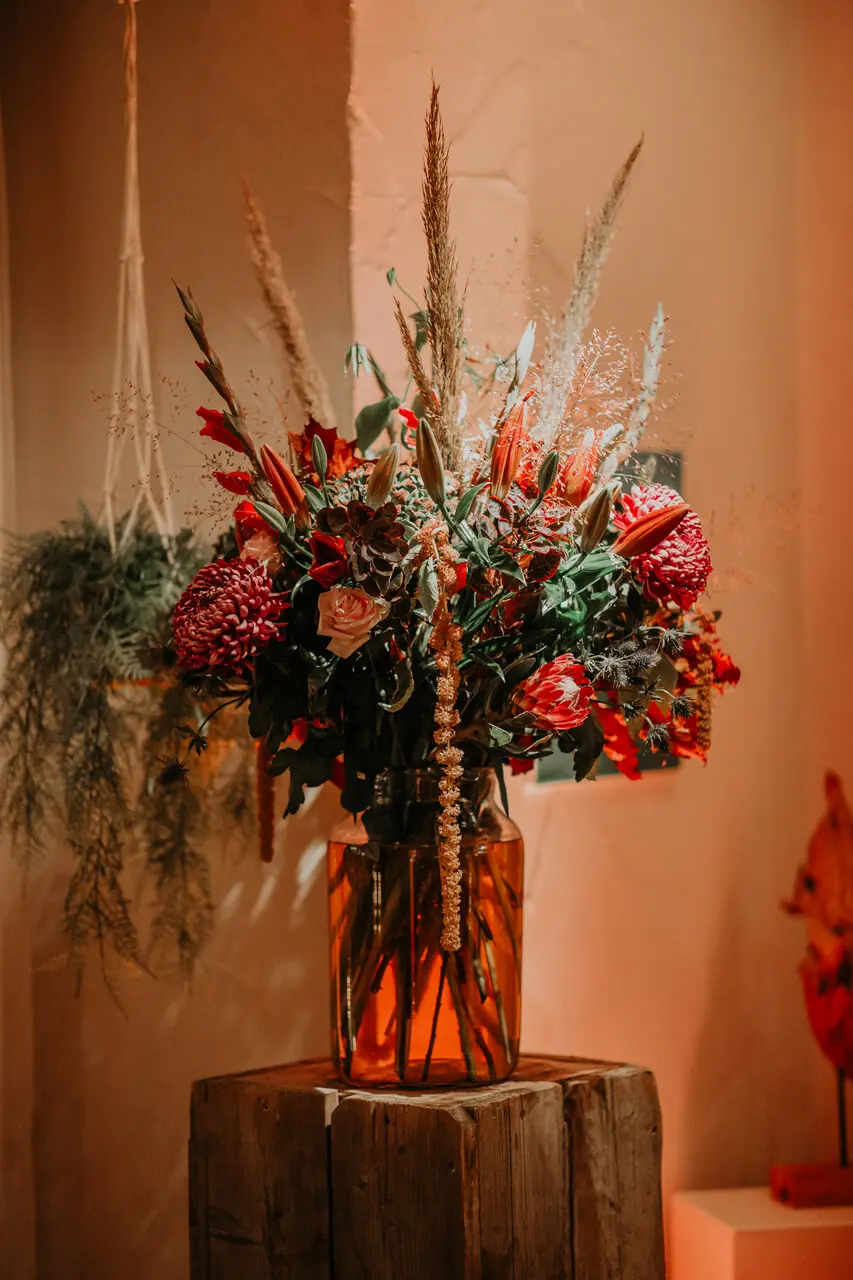 Groot boeket met herfsttinten