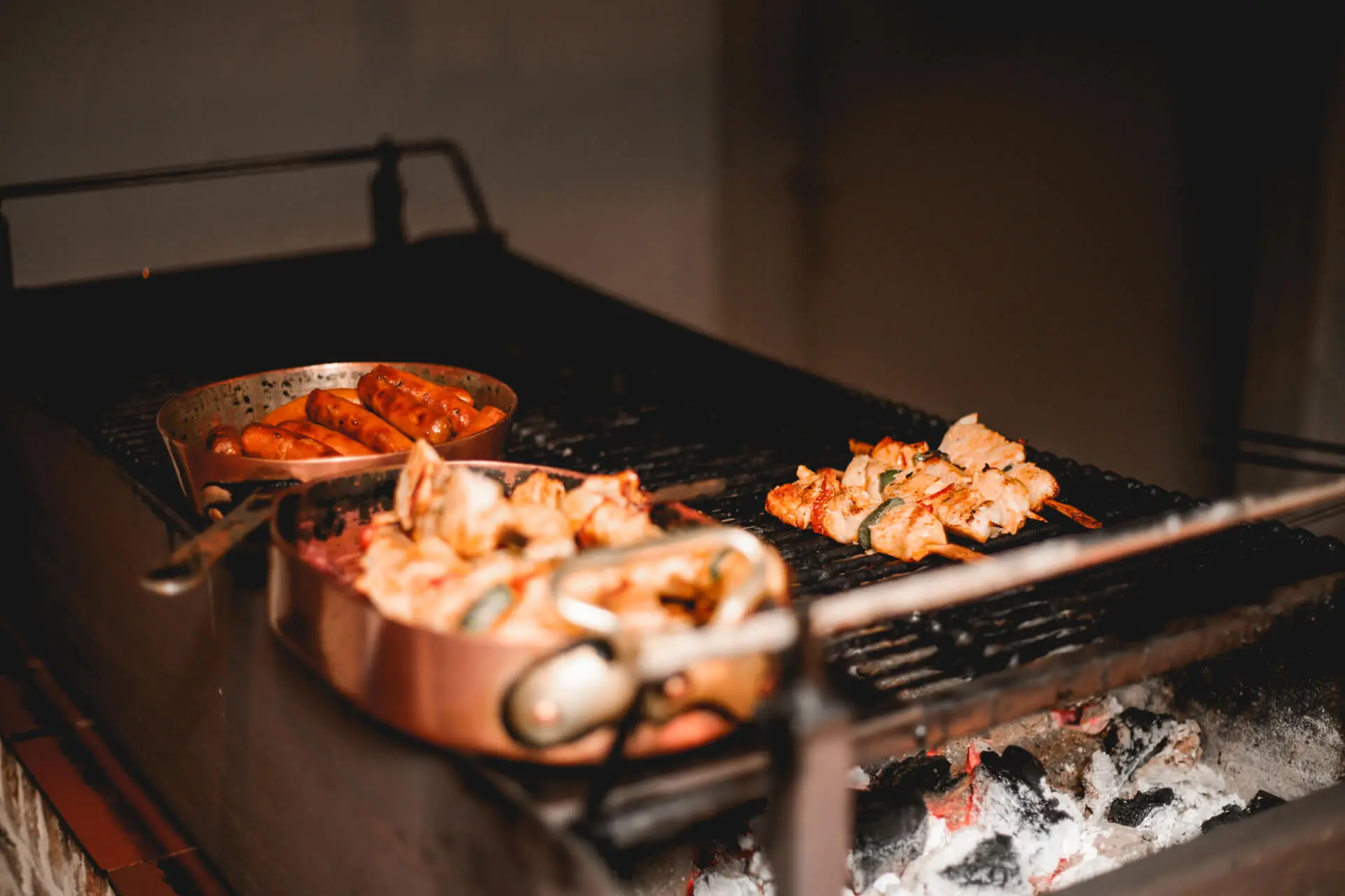 Scampi in pannetjes op de grill