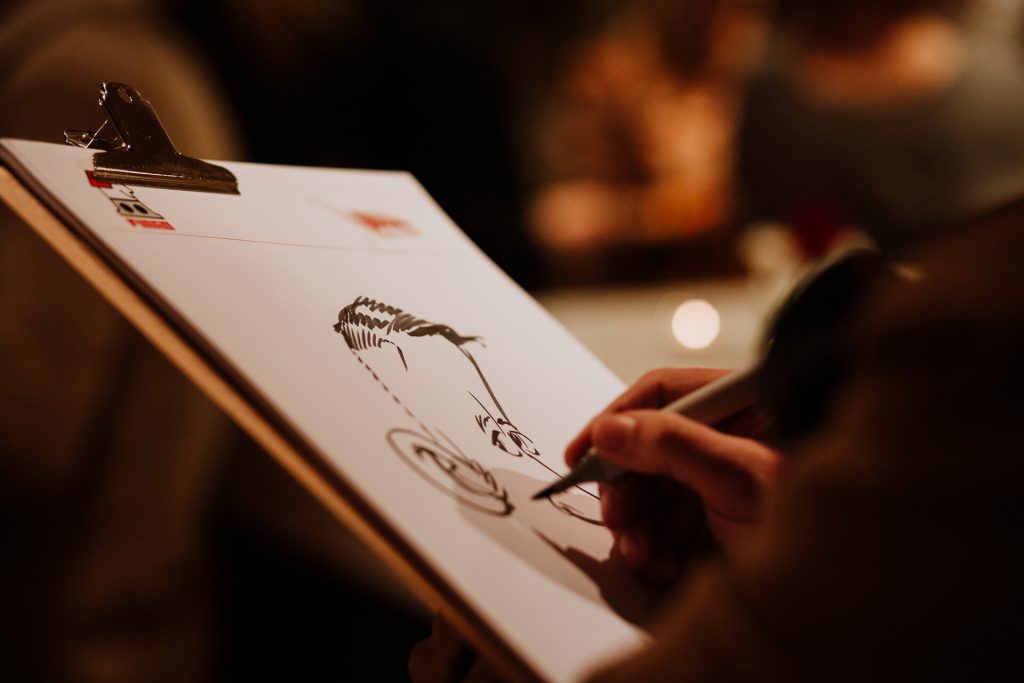 live karikatuur